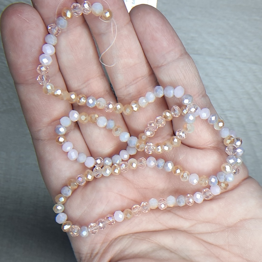 4mm Faceted Bohemian Glass Beads 16in Strand #5